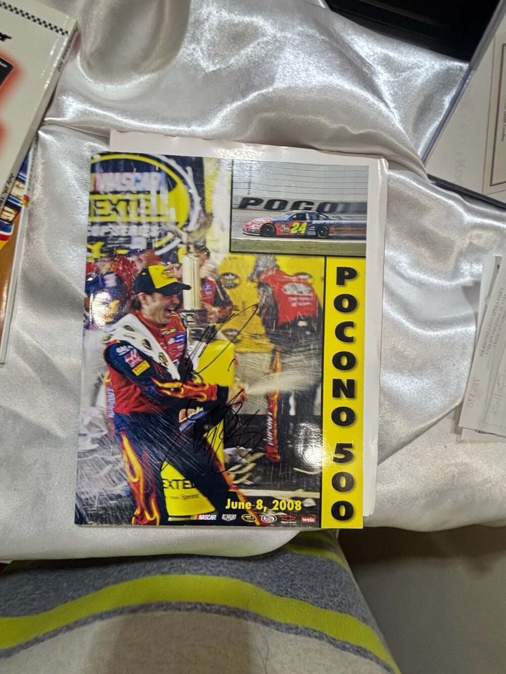 Signed by Jeff Gordon and Kasey Kahne 2008 Pocono 500 Official Souvenir Race Pro